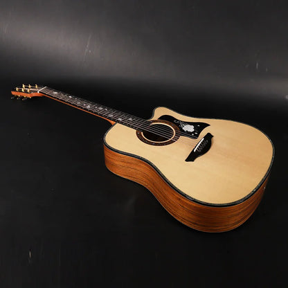 MUXIKA M610C 41-inch high-quality Acoustic Guitar, Solid Spruce Top, Walnut Sides