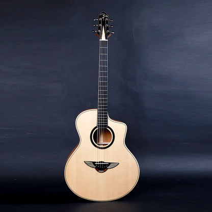 MUXIKA C5-F 40-inch High-Quality Acoustic Guitar Solid Spruce Top