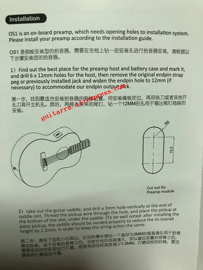 DOUBLE OS1 vibration pickup black resonance and mic function