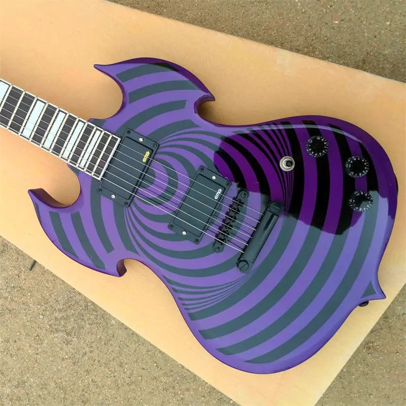 Purple Circle 6 Strings  22 Frets Electric Guitar