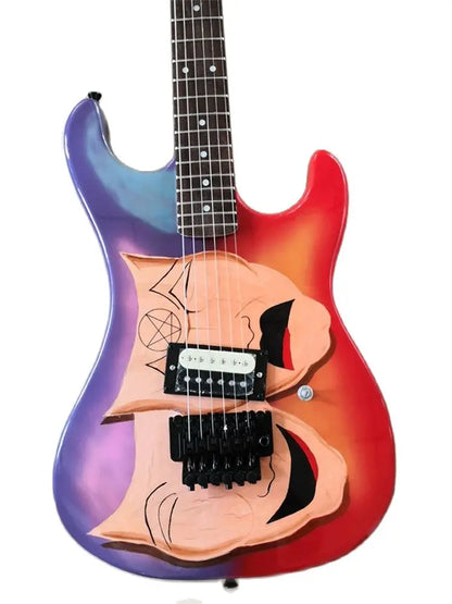 Electric Guitar Hand Painted 22 Frets 6 Strings Vibrato System