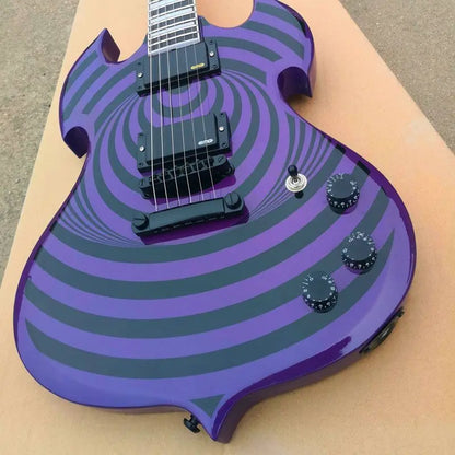 Purple Circle 6 Strings  22 Frets Electric Guitar