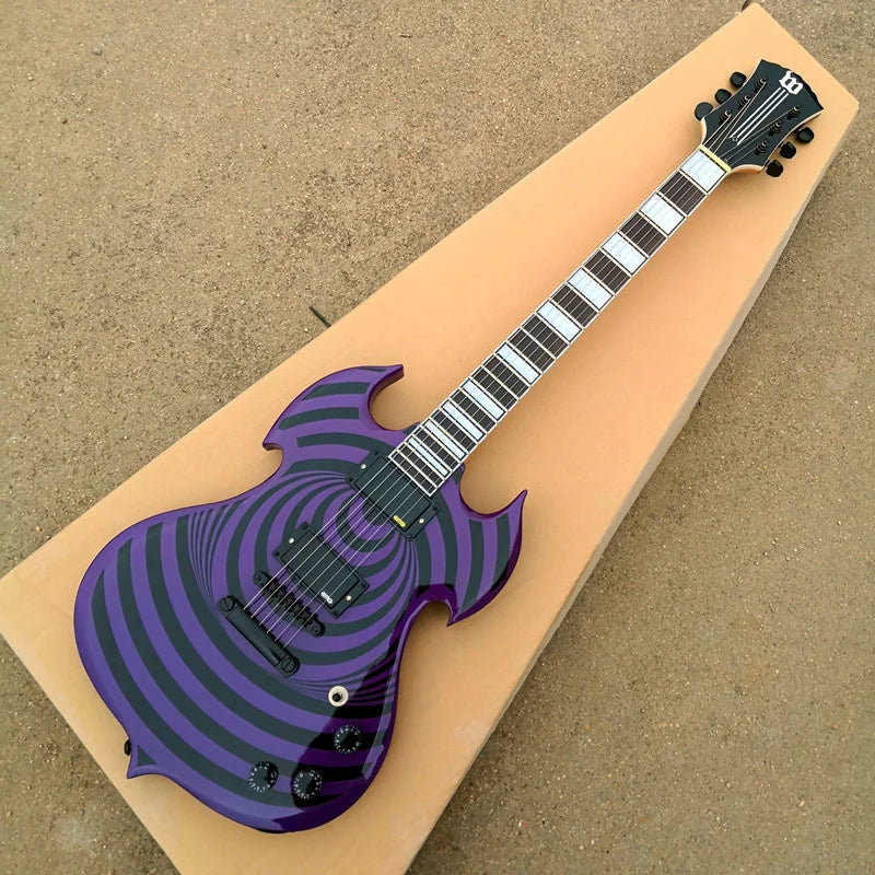 Purple Circle 6 Strings  22 Frets Electric Guitar