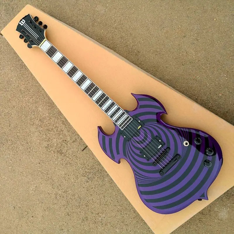 Purple Circle 6 Strings  22 Frets Electric Guitar