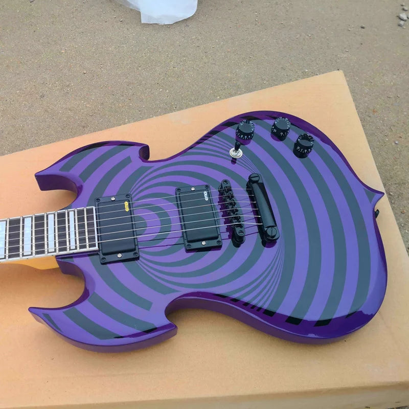 Purple Circle 6 Strings  22 Frets Electric Guitar