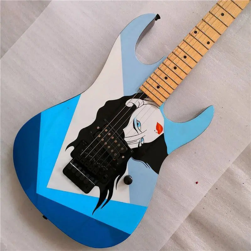 22 Frets 6 String Hand Painting Electric Guitar